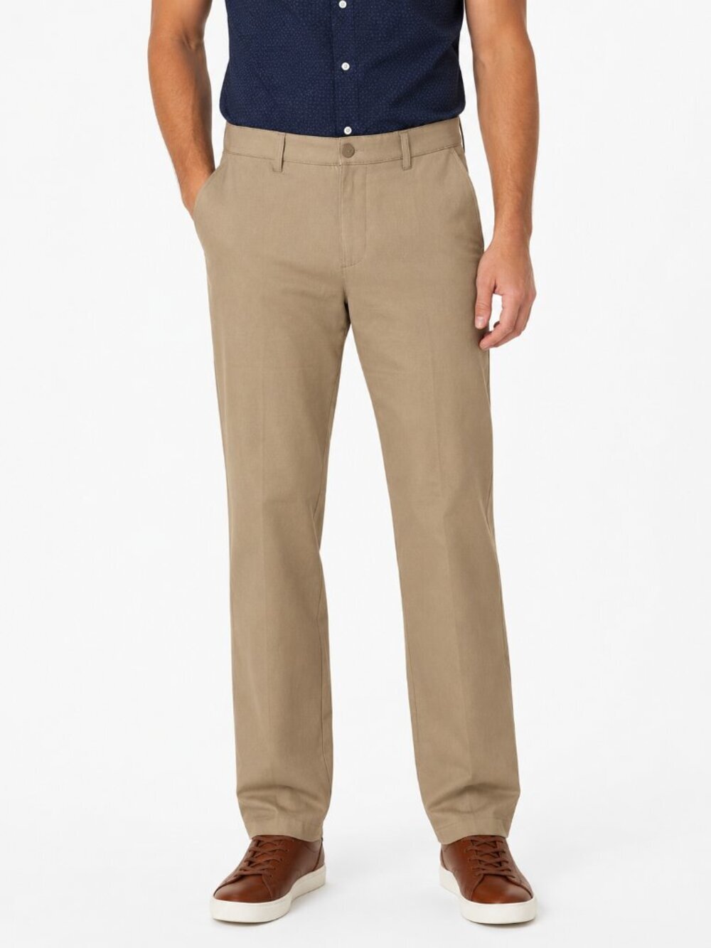 Mister New York Slim Fit Technical Pants Khaki Lightweight Stretch Men's 34 NWT